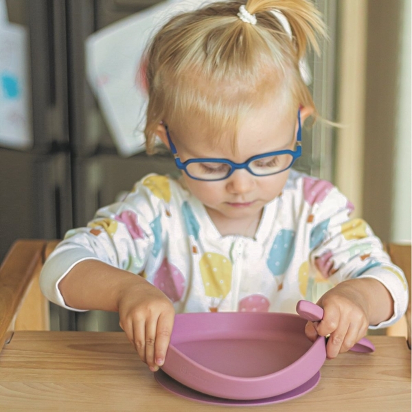 Тарілка Petite&Mars Dusty Rose, силіконова, на присосці, 400 мл, рожевий (708820) - Pampik - 3