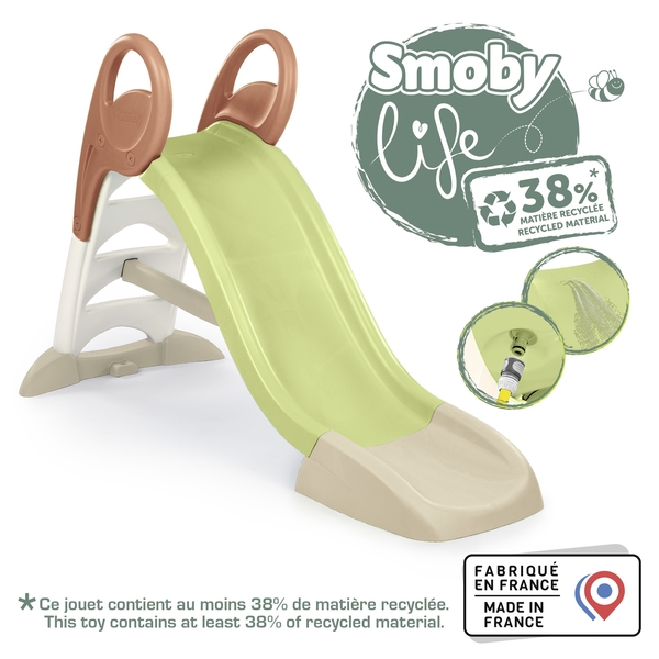 Гірка з водним ефектом Smoby Life, довжина 150 см, зелений з бежевим (7600820510) - Pampik - 4