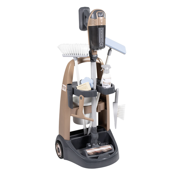 Ігровий набір Smoby Візок для прибирання з ручним пилососом Rowenta, 10 аксесуарів (7600330326) - Pampik
