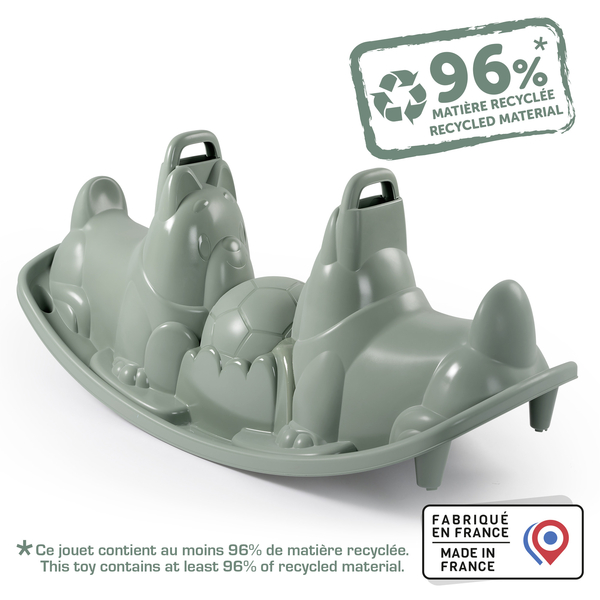 Качели двойные Smoby Life Собачки, 115x50x51 см, серый (7600830211) - Pampik - 4