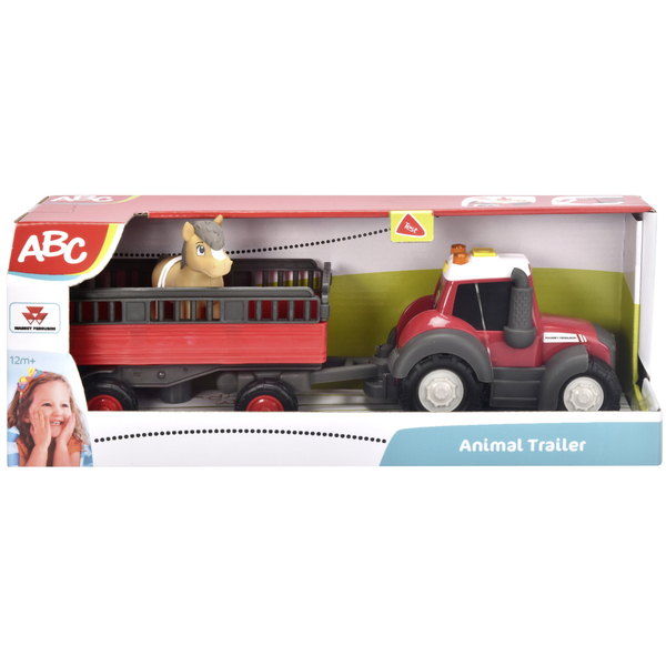 Трактор Dickie Toys ABC Массі Фергюсон Перевізник коней, звук, світло, 30 см (4115012) - Pampik - 6