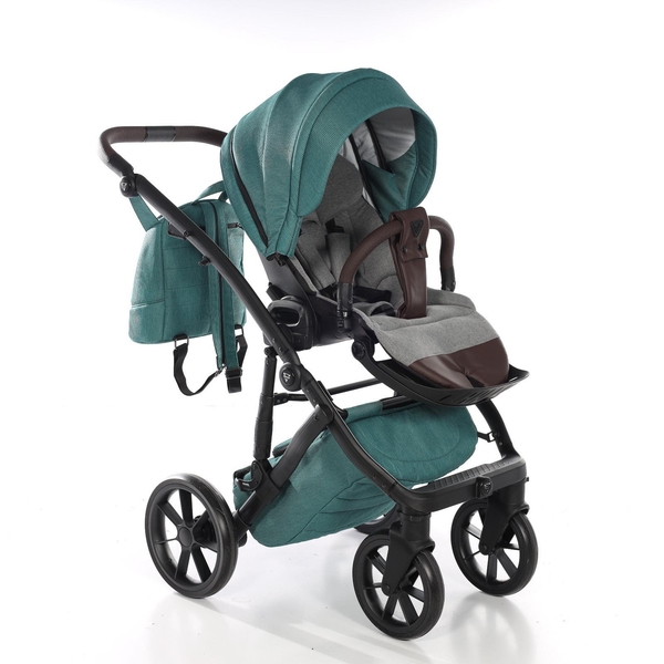 Універсальна коляска 2 в 1 Junama Space Waffle 03, зелений (J-SpW-03) - Pampik - 7