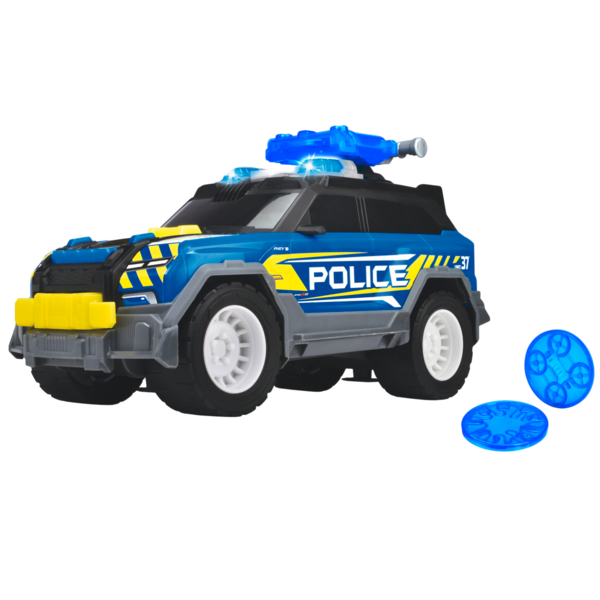 Функціональне авто Dickie Toys Поліція, стрільба дисками, звук, світло, 30 см (3306022) - Pampik