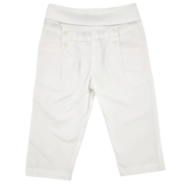 Брюки котоновые Steiff, хлопок, 6-9 мес., белый (6512964/12800) - Pampik - 2