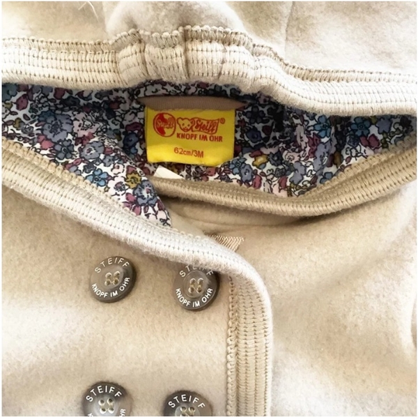 Кофточка флисовая Steiff, 3 мес, бежевый (6442109/11113) - Pampik - 4