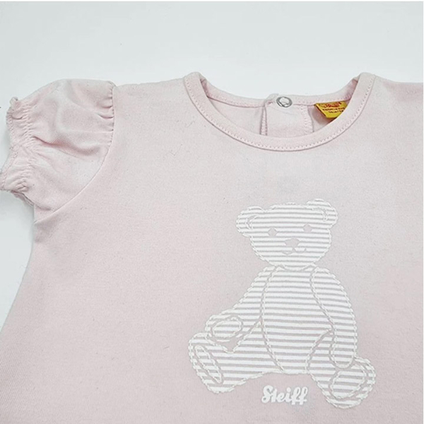 Футболка для девочки Steiff, котон, 2 мес, розовый (6312211/7810) - Pampik - 3