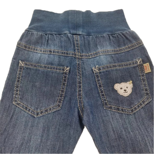 Джинси Steiff, котон/джинс, 6-9 міс., синій (6512724/13228) - Pampik - 4