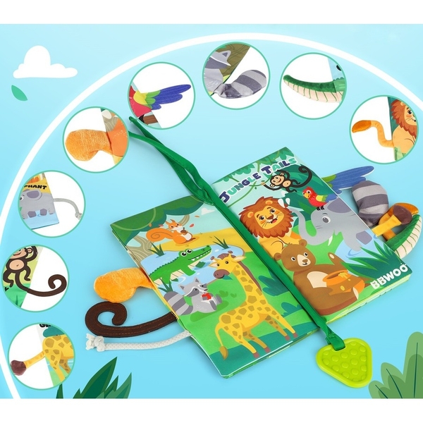 Дитяча розвиваюча текстильна книга Urmywo Джунглі (WB01) - Pampik - 3