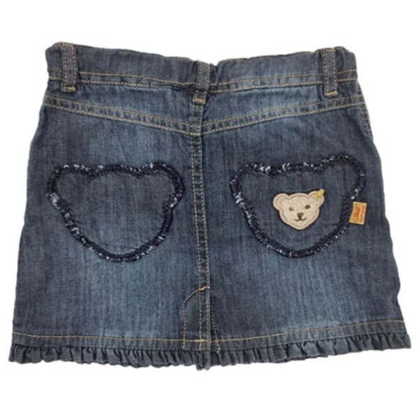 Спідниця котонова Steiff, джинс, 3 роки, синій (6633125/16431) - Pampik - 2