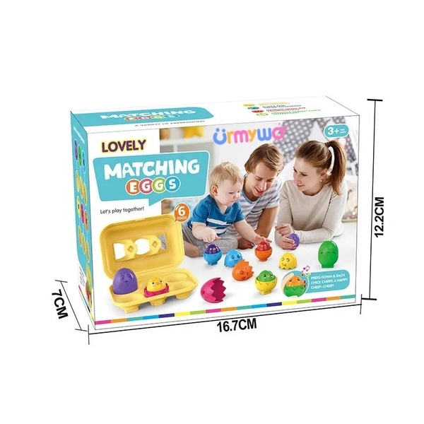 Развивающий набор сортер-головоломка Urmywo Цыплята в лотке (DF33) - Pampik - 6