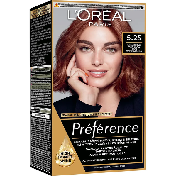 Стійка фарба для волосся L'Oreal Paris Preference 5.25 Antigua Icy Brown, 174 мл - Pampik