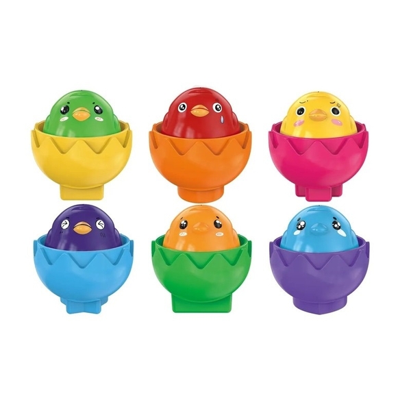 Развивающий набор сортер-головоломка Urmywo Цыплята в лотке (DF33) - Pampik