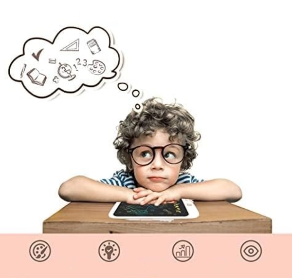 Дитячий LCD планшет для малювання Urmywo Єдиноріг 10” Multicolor, білий (UК1009white) - Pampik - 3