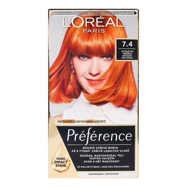 Стійка фарба для волосся L'Oreal Paris Preference 7.4 Kupferblond 174 мл - Pampik - 2