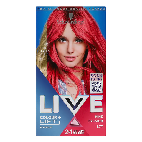 Фарба для волосся Schwarzkopf Live Colour + Lift освітлювальна тонуюча L77 Pink Passion - Pampik - 3