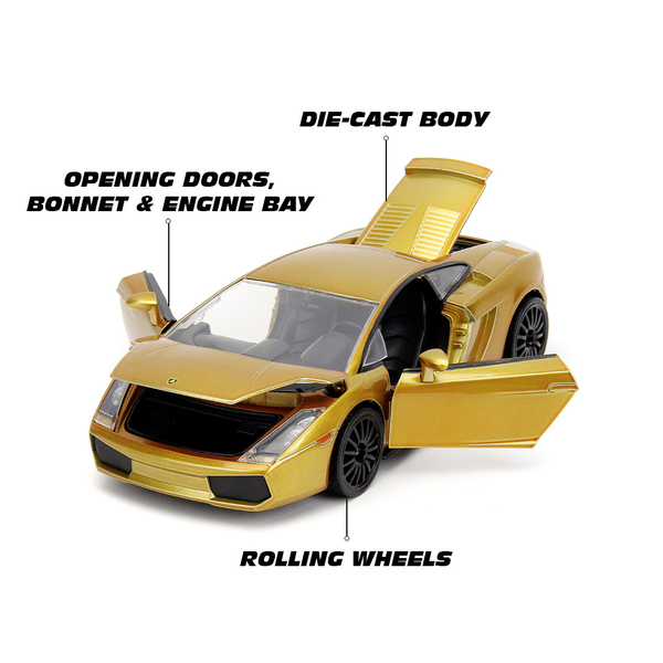 Машина металева Jada Форсаж Ламборгіні Галлардо, 1:24, жовтий (253203089) - Pampik - 16