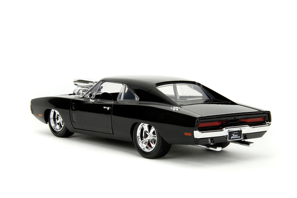 Машина металева Jаdа Форсаж Додж Чарджер (1970) з фігyркою Доменіка Торетто, 1:24, чорний (253205006) - Pampik - 5