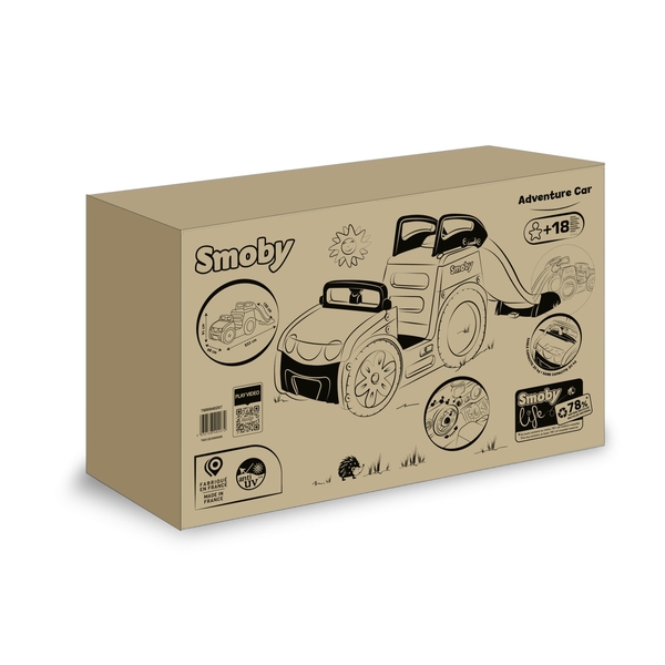 Игровой центр Smoby Life Автомобиль путешественника с горкой и песочницей (7600840207) - Pampik - 4