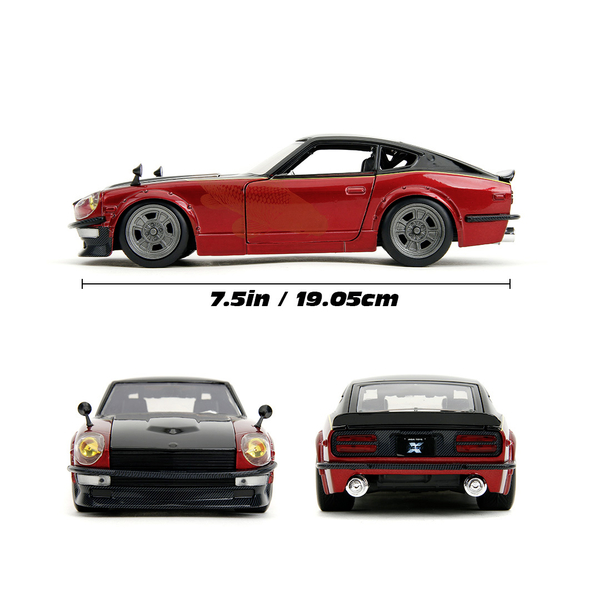 Машина металлическая Jada Форсаж Hиccaн Дaтcyн 240Z, 1:24, красный (253203090) - Pampik - 12