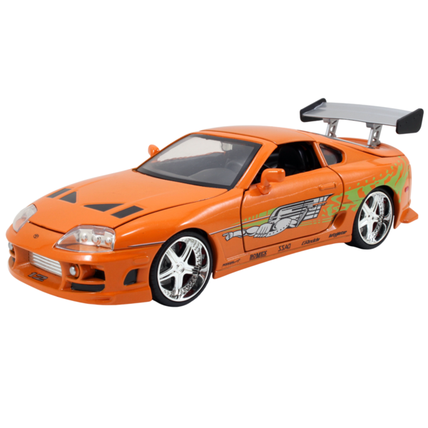 Машина металева Jada Форсаж Тойота Супра (1995), 1:24, помаранчевий (253203005) - Pampik