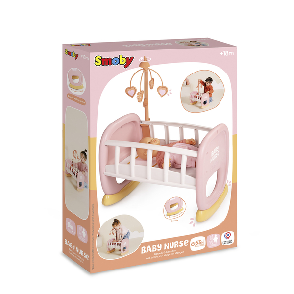 Колиска Smoby Baby Nurse. Терракотова пудра, з мобілем (7600220390) - Pampik - 5