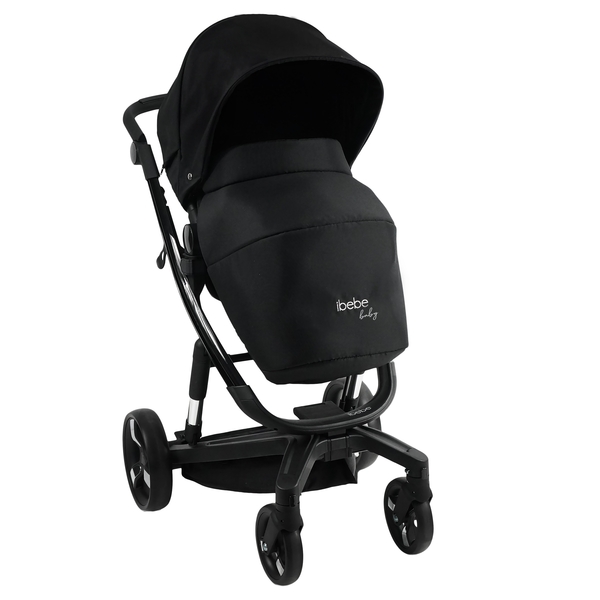 Універсальна коляска 2 в 1 Ibebe i-stop 21 Gloss, чорний (ib-is-21-gls) - Pampik - 5