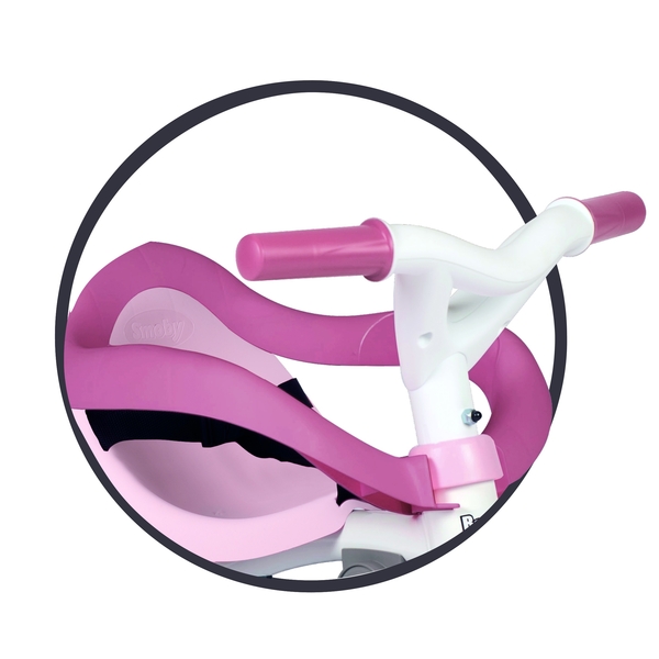 Трехколесный велосипед 3 в 1 Smoby Toys Би Муви Комфорт, розовый (740415) - Pampik - 5