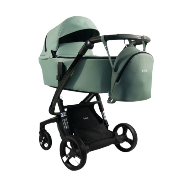 Універсальна коляска 2 в 1 Ibebe i-stop 21 Gloss, світло-зелений (ib-is-21-gls) - Pampik
