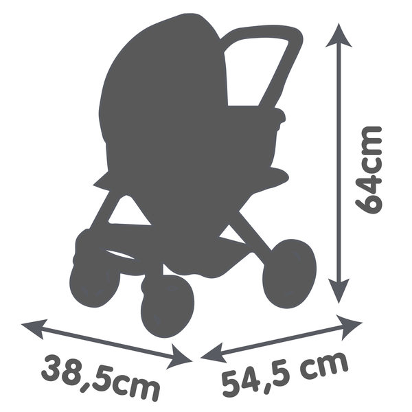 Коляска для ляльки Smoby Maxi-Cosi 3 в 1 Рожева перлина, зі знімною люлькою (7600253121) - Pampik - 5