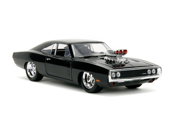 Машина металева Jаdа Форсаж Додж Чарджер (1970) з фігyркою Доменіка Торетто, 1:24, чорний (253205006) - Pampik - 4