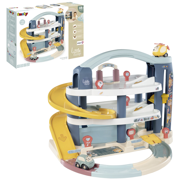 Ігровий набір Smoby Little Великий гараж з машинкою та вертольотом (7600140203) - Pampik - 2