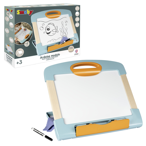 Мобільна дерев'яна дошка для малювання Smoby, 27х38х31 см (410712) - Pampik - 2