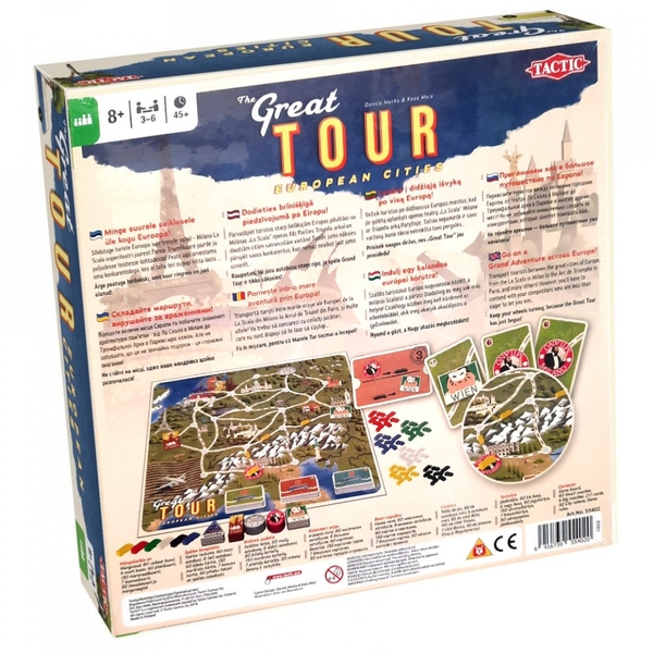 Настільна гра Tactic Чудова подорож The Great Tour: European Cities (55402) - Pampik - 2
