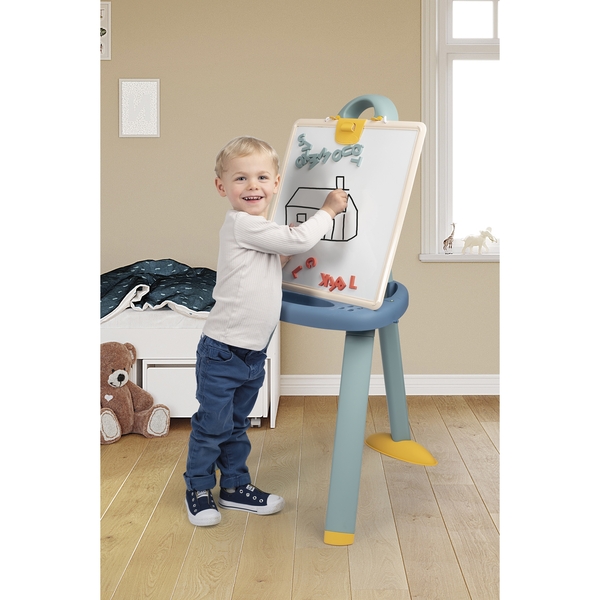 Мольберт со съемной доской Smoby, с аксессуарами, сине-бежевый (410626) - Pampik - 4