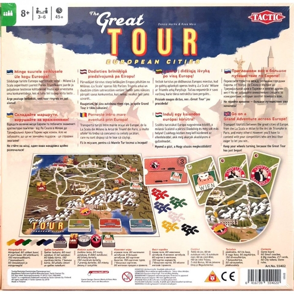Настільна гра Tactic Чудова подорож The Great Tour: European Cities (55402) - Pampik - 7