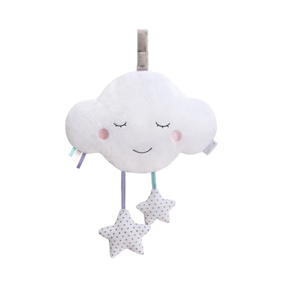 Мягкая музыкальная игрушка-подвеска Candide Cloudy Connected, белый (315110/26592) - Pampik