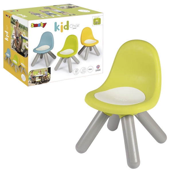 Стілець зі спинкою Smoby Life, 33х33х50 см, салатовий з сірим (880115) - Pampik