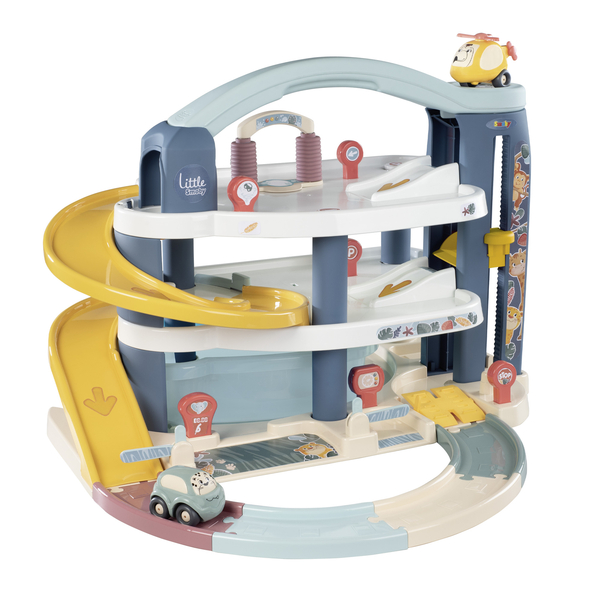 Ігровий набір Smoby Little Великий гараж з машинкою та вертольотом (7600140203) - Pampik