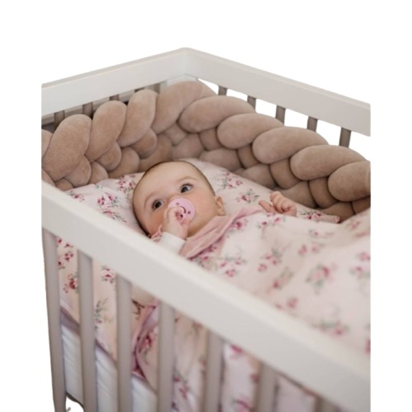 Бампер-косичка Twins, 4-х прядна, 200 см, латте (2020-K4-200-201) - Pampik