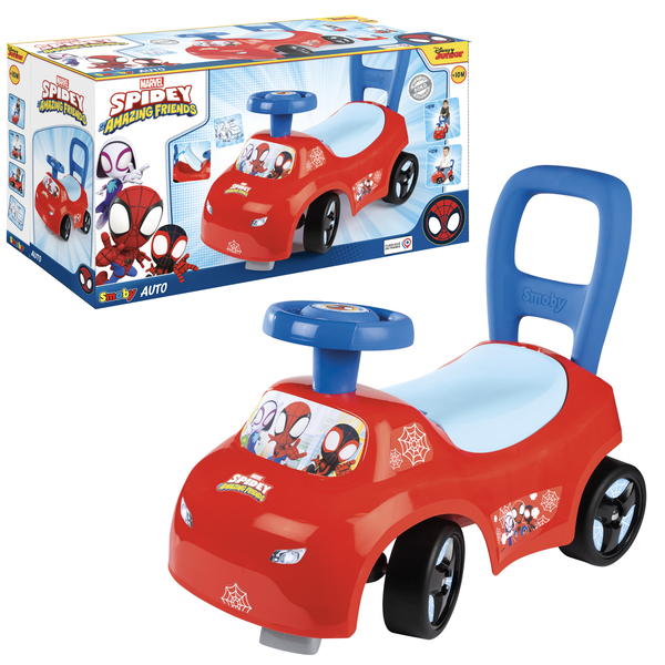 Машина для катання малюка Smoby Марвел Спiдi, червоно-синій (720546) - Pampik - 2