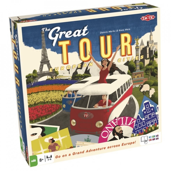 Настільна гра Tactic Чудова подорож The Great Tour: European Cities (55402) - Pampik