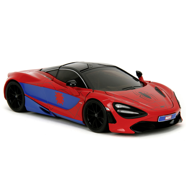 Машина металева Jada Марвел. Людина-Павук Макларен 720S з фігуркою Людини-Павука, 1:24, червоний (253225034) - Pampik - 6