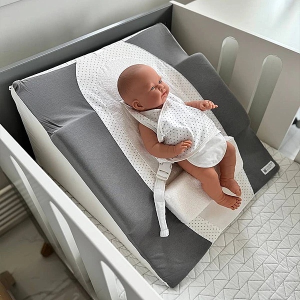 Матрац-позиционер для новонародженого Candide 30° Memory, 55х63х30 см, сірий (263780/26536) - Pampik - 6