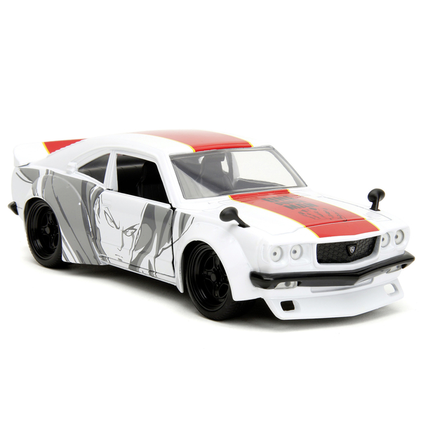 Машина металлическая Jada Ванпанчмен Мазда RX-3 (1974) с фигуркой Сайтама, 1:24, белый (253255058) - Pampik - 3