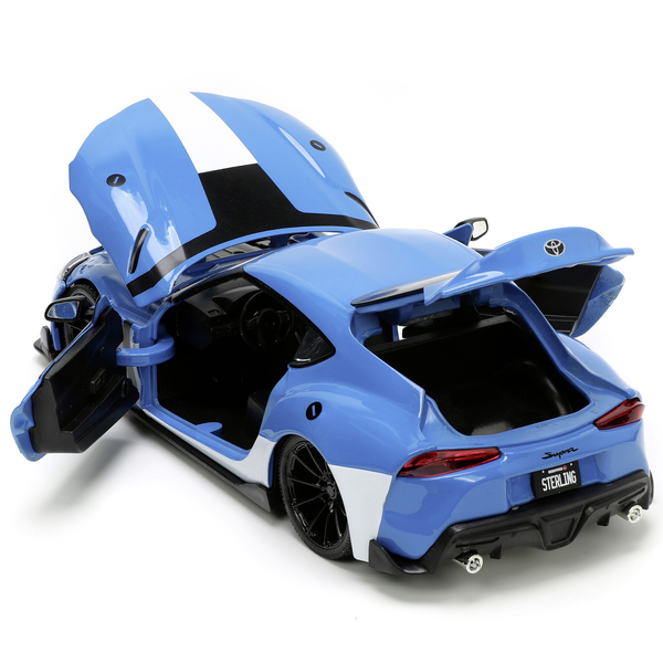 Машина металлическая Jada Роботех Тойота Супра с фигуркой Макса Стерлинг, 1:24, голубой (253255051) - Pampik - 7
