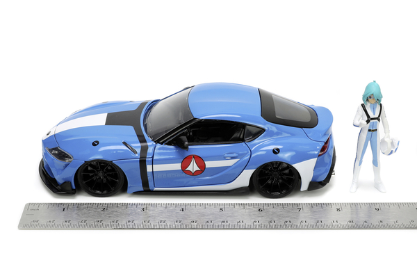Машина металлическая Jada Роботех Тойота Супра с фигуркой Макса Стерлинг, 1:24, голубой (253255051) - Pampik - 9