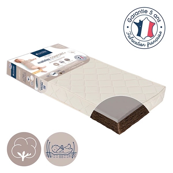 Матрас Candide Confort, натуральный, 120х60х11 см, бежевый (482654/26588) - Pampik - 3