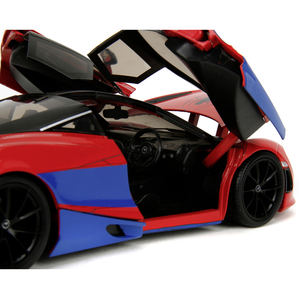 Машина металева Jada Марвел. Людина-Павук Макларен 720S з фігуркою Людини-Павука, 1:24, червоний (253225034) - Pampik - 17