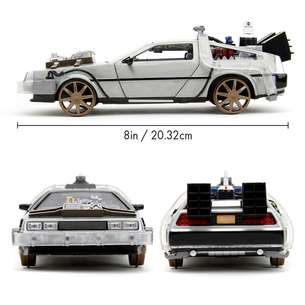 Машина металлическая Jada Назад в будущее 3 Машина времени, 1:24, серый (253255073) - Pampik - 9