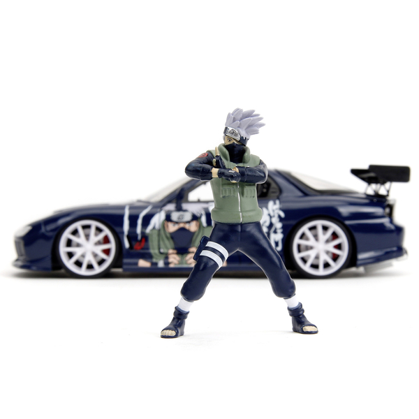 Машина металлическая Jada Наруто Мазда RX-7 тюнингованная с фигуркой Какаши, 1:24, темно-синий (253255085) - Pampik - 5